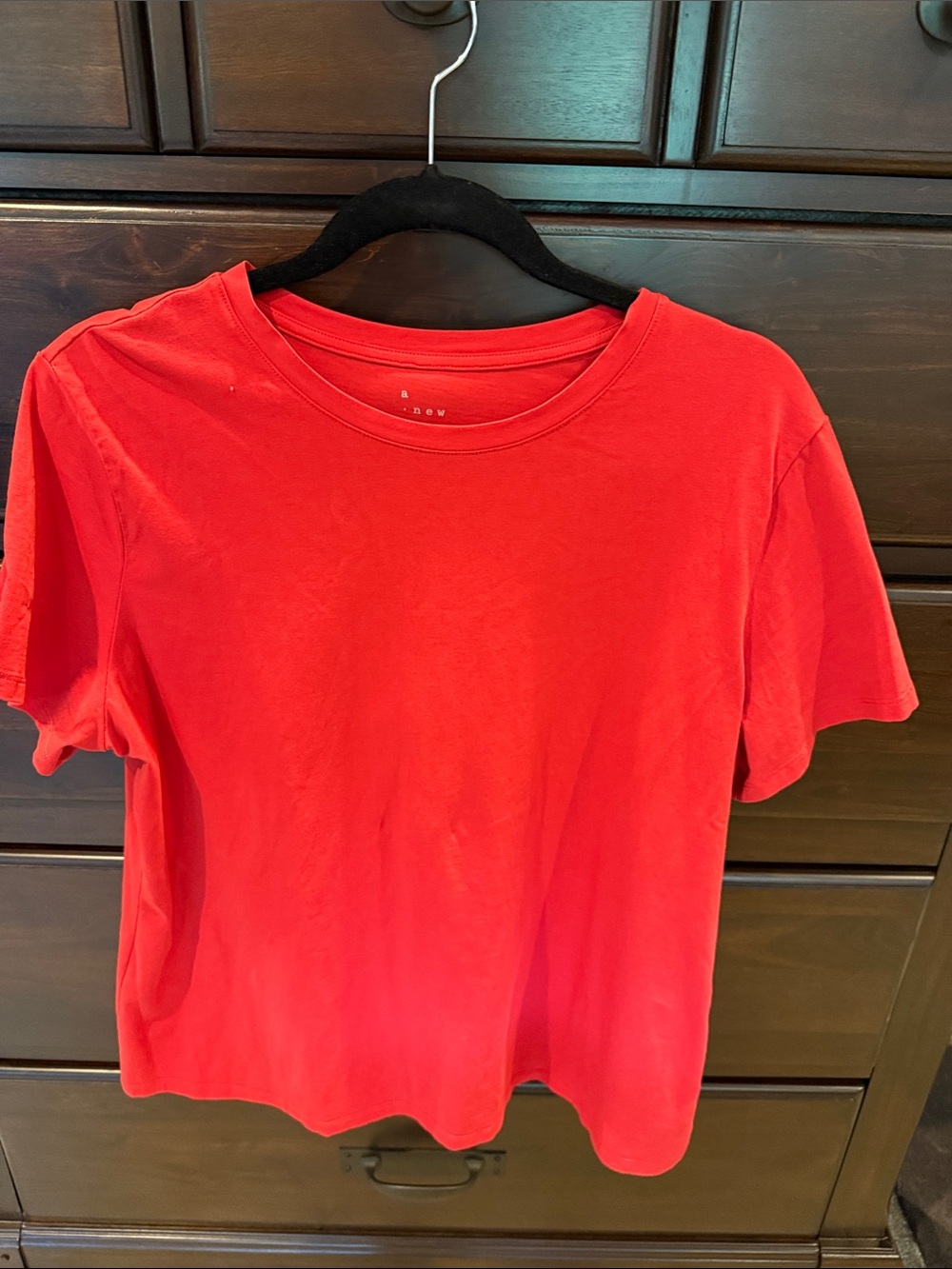 a new day Bright Red Short Sleeve Crewneck Tee